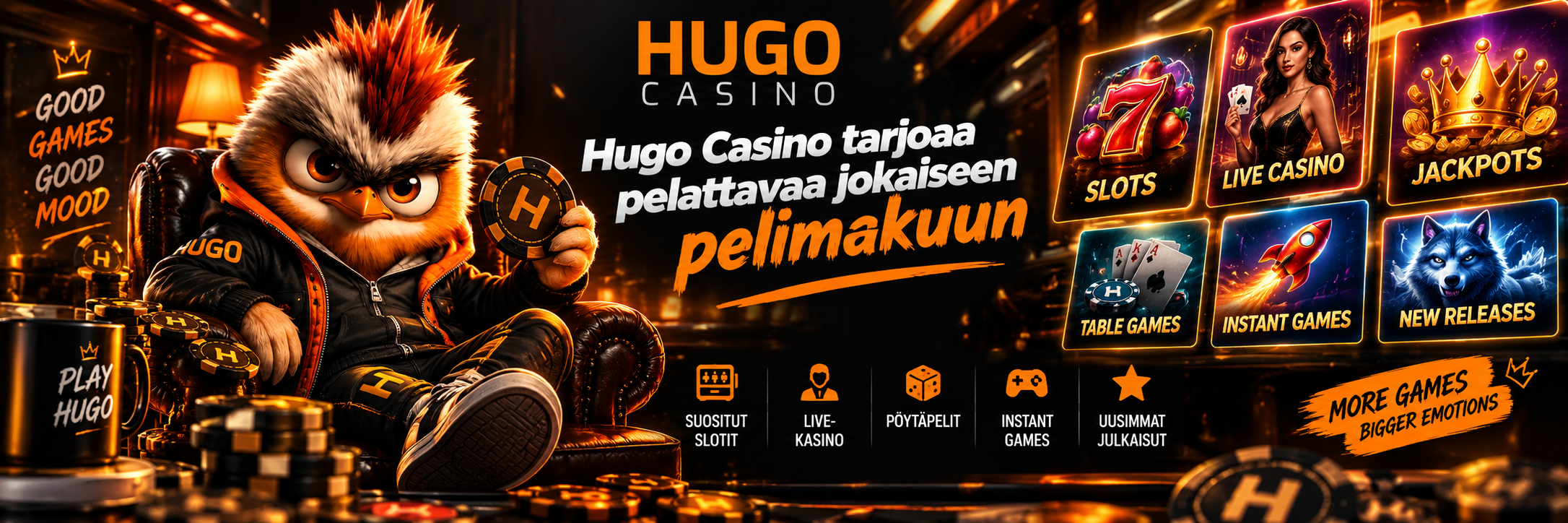 hugo casino games